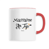 Mug - Marraine au Top - 6 Coloris - Cadeau Original - Cadeau Personnalisable - Cadeaux-Positifs.com -Unique-Rouge-