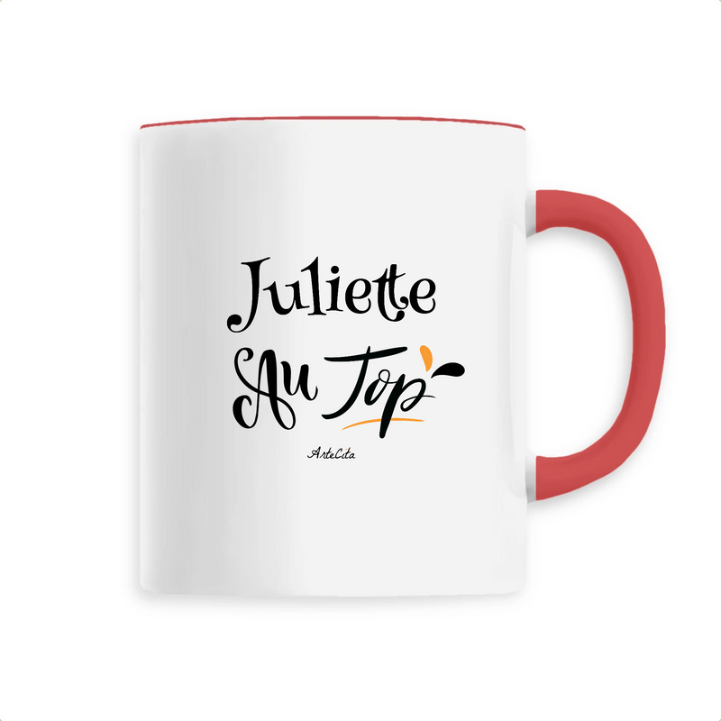 Cadeau anniversaire : Mug - Juliette au Top - 6 Coloris - Cadeau Original - Cadeau Personnalisable - Cadeaux-Positifs.com -Unique-Rouge-