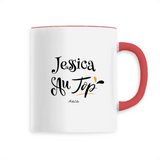 Mug - Jessica au Top - 6 Coloris - Cadeau Original - Cadeau Personnalisable - Cadeaux-Positifs.com -Unique-Rouge-