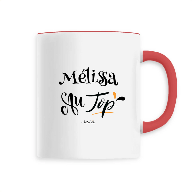 Cadeau anniversaire : Mug - Mélissa au Top - 6 Coloris - Cadeau Original - Cadeau Personnalisable - Cadeaux-Positifs.com -Unique-Rouge-