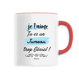 Mug - Jumeau je t'aime - 6 Coloris - Cadeau Original - Cadeau Personnalisable - Cadeaux-Positifs.com -Unique-Rouge-