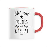 Mug - Younes est trop Génial - 6 Coloris - Cadeau Original - Cadeau Personnalisable - Cadeaux-Positifs.com -Unique-Rouge-