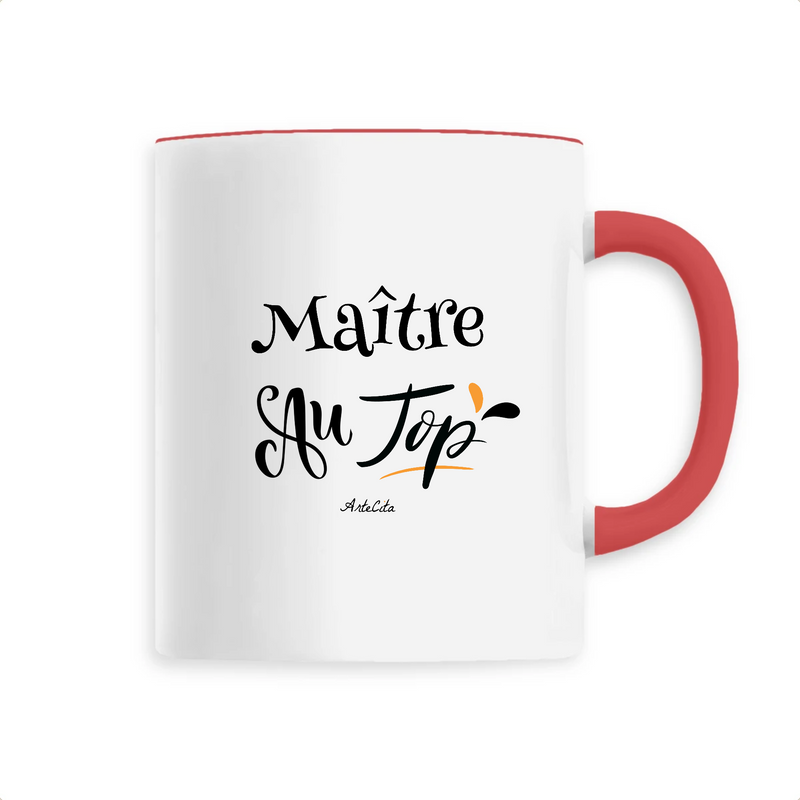 Cadeau anniversaire : Mug - Maître au Top - 6 Coloris - Cadeau Original - Cadeau Personnalisable - Cadeaux-Positifs.com -Unique-Rouge-