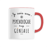 Mug - Une Psychologue trop Géniale - 6 Coloris - Cadeau Original - Cadeau Personnalisable - Cadeaux-Positifs.com -Unique-Rouge-