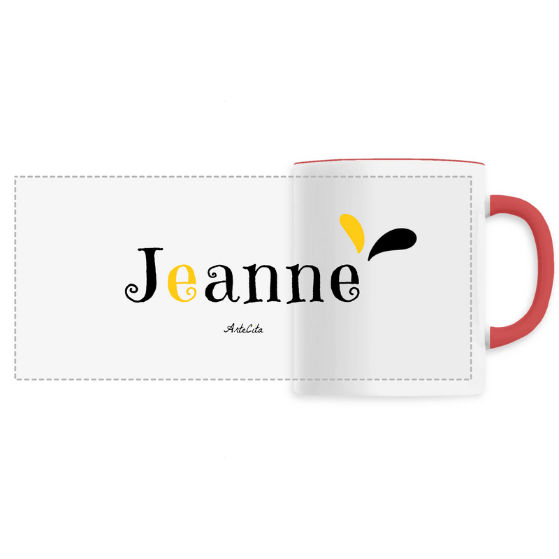 Cadeau anniversaire : Mug - Jeanne - 6 Coloris - Cadeau Original - Cadeau Personnalisable - Cadeaux-Positifs.com -Unique-Rouge-