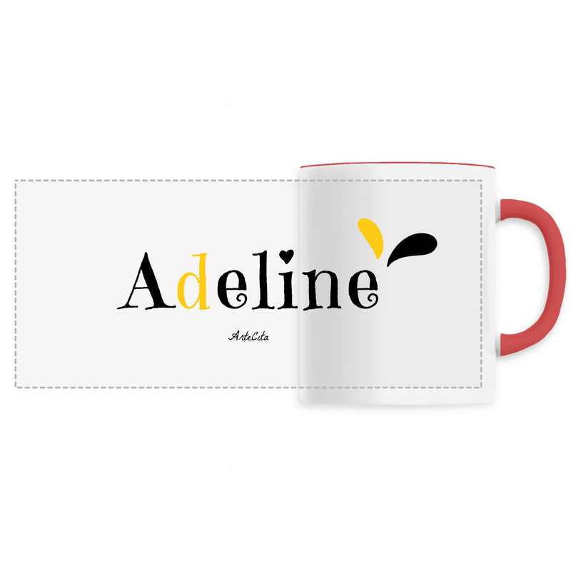 Cadeau anniversaire : Mug - Adeline - 6 Coloris - Cadeau Original - Cadeau Personnalisable - Cadeaux-Positifs.com -Unique-Rouge-