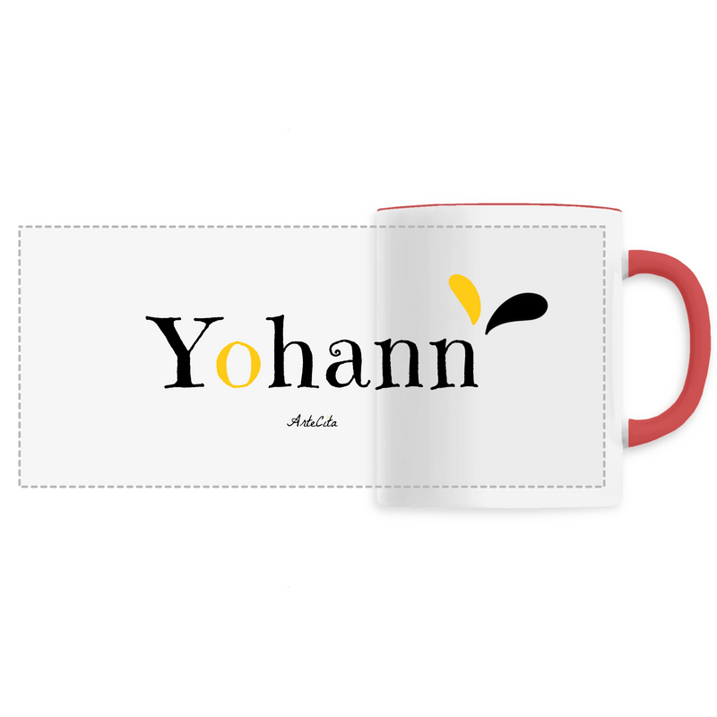 Cadeau anniversaire : Mug - Yohann - 6 Coloris - Cadeau Original - Cadeau Personnalisable - Cadeaux-Positifs.com -Unique-Rouge-