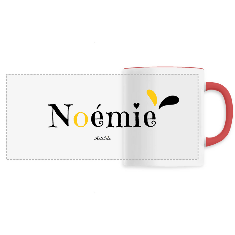 Cadeau anniversaire : Mug - Noémie - 6 Coloris - Cadeau Original - Cadeau Personnalisable - Cadeaux-Positifs.com -Unique-Rouge-