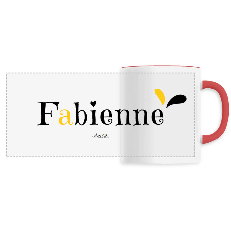 Cadeau anniversaire : Mug - Fabienne - 6 Coloris - Cadeau Original - Cadeau Personnalisable - Cadeaux-Positifs.com -Unique-Rouge-