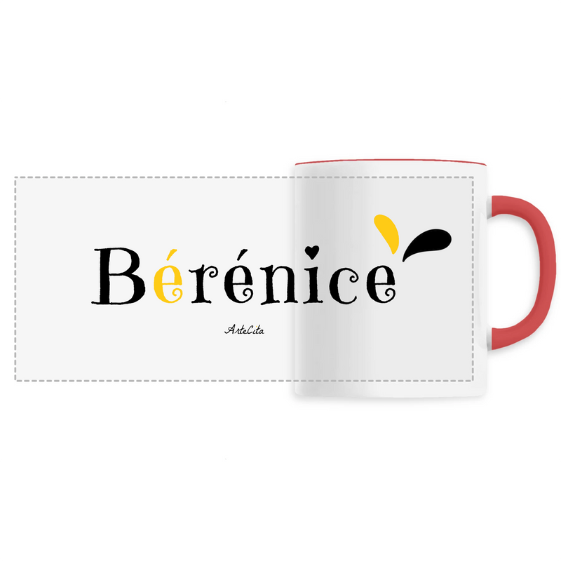 Cadeau anniversaire : Mug - Bérénice - 6 Coloris - Cadeau Original - Cadeau Personnalisable - Cadeaux-Positifs.com -Unique-Rouge-