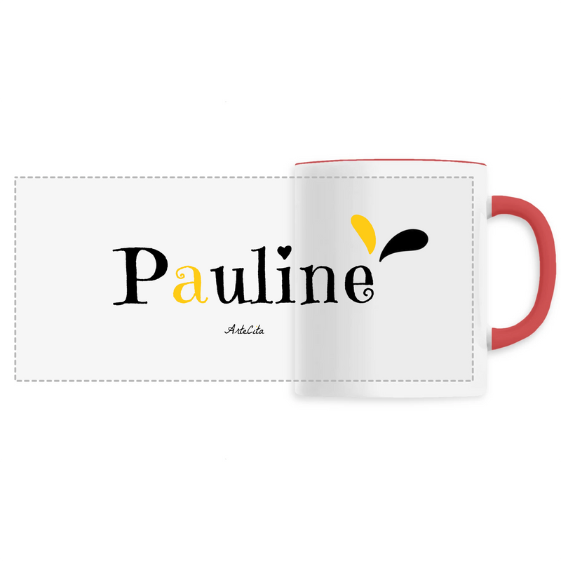 Cadeau anniversaire : Mug - Pauline - 6 Coloris - Cadeau Original - Cadeau Personnalisable - Cadeaux-Positifs.com -Unique-Rouge-