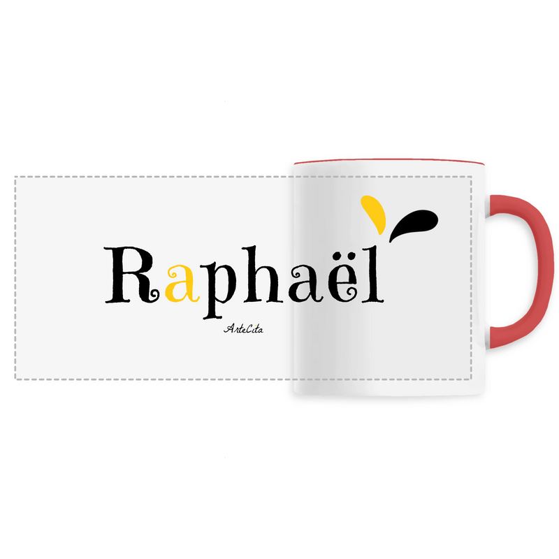 Cadeau anniversaire : Mug - Raphaël - 6 Coloris - Cadeau Original - Cadeau Personnalisable - Cadeaux-Positifs.com -Unique-Rouge-