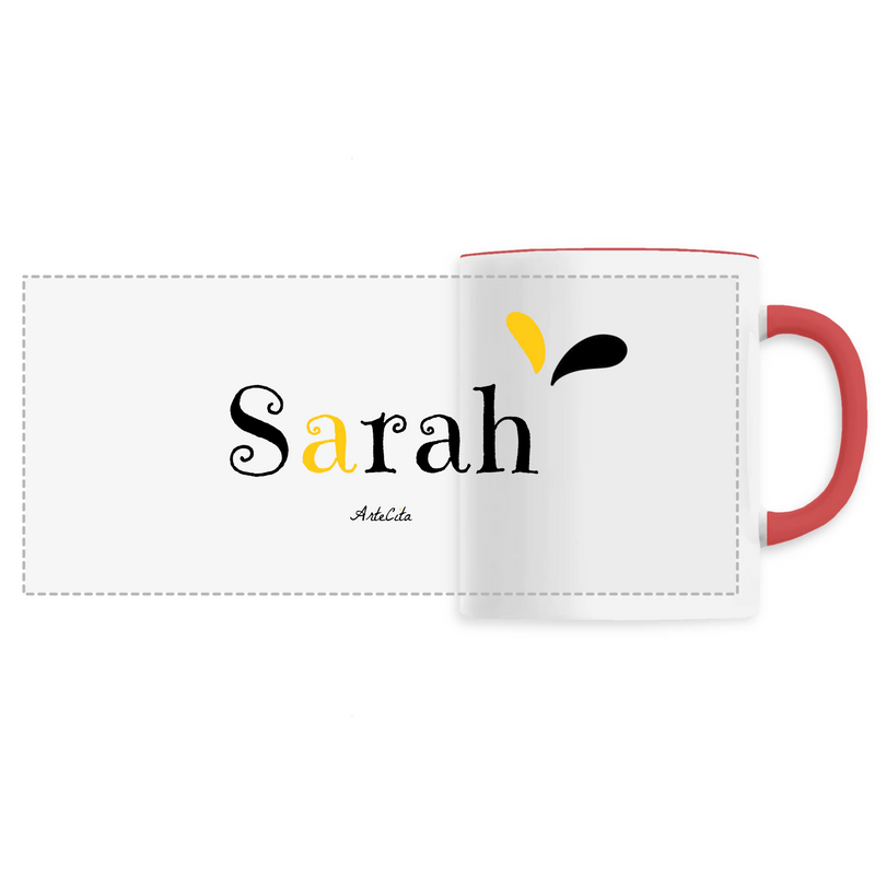 Cadeau anniversaire : Mug - Sarah - 6 Coloris - Cadeau Original - Cadeau Personnalisable - Cadeaux-Positifs.com -Unique-Rouge-