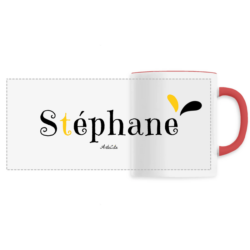 Cadeau anniversaire : Mug - Stéphane - 6 Coloris - Cadeau Original - Cadeau Personnalisable - Cadeaux-Positifs.com -Unique-Rouge-