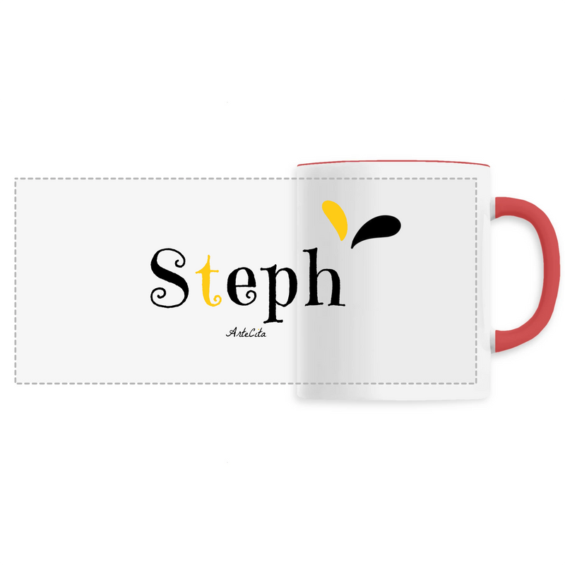 Cadeau anniversaire : Mug - Steph - 6 Coloris - Cadeau Original - Cadeau Personnalisable - Cadeaux-Positifs.com -Unique-Rouge-