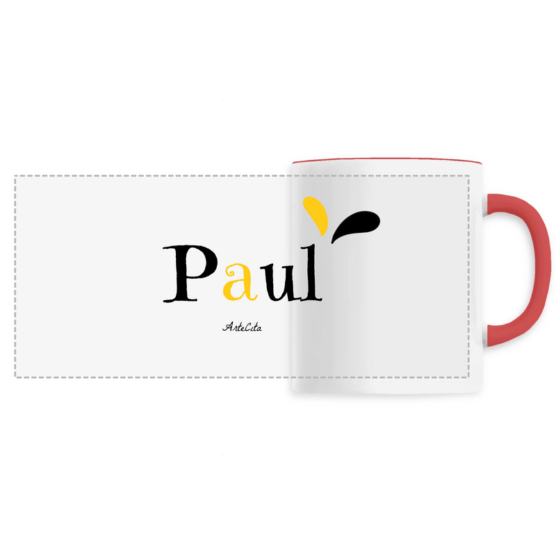 Cadeau anniversaire : Mug - Paul - 6 Coloris - Cadeau Original - Cadeau Personnalisable - Cadeaux-Positifs.com -Unique-Rouge-