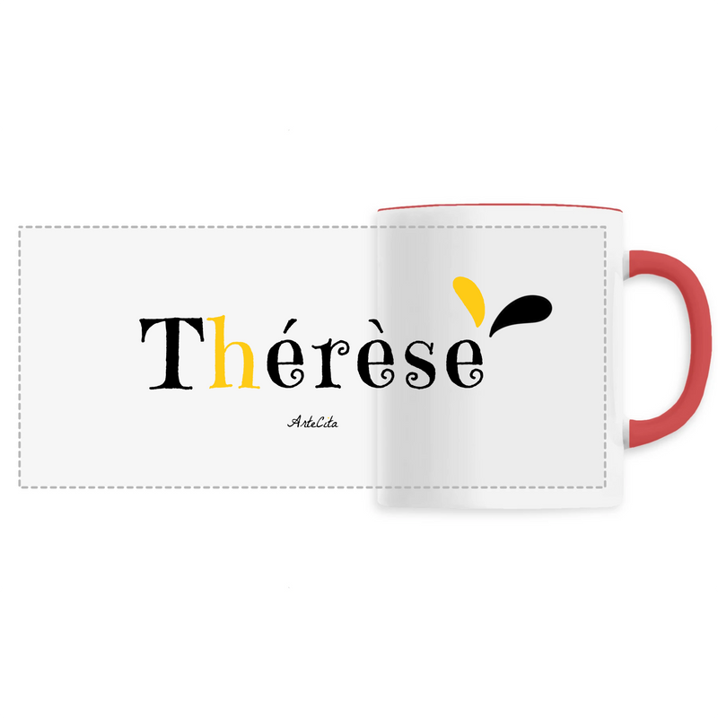 Cadeau anniversaire : Mug - Thérèse - 6 Coloris - Cadeau Original - Cadeau Personnalisable - Cadeaux-Positifs.com -Unique-Rouge-