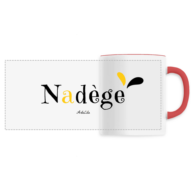 Cadeau anniversaire : Mug - Nadège - 6 Coloris - Cadeau Original - Cadeau Personnalisable - Cadeaux-Positifs.com -Unique-Rouge-