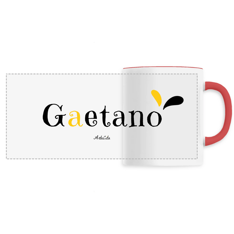 Cadeau anniversaire : Mug - Gaetano - 6 Coloris - Cadeau Original - Cadeau Personnalisable - Cadeaux-Positifs.com -Unique-Rouge-