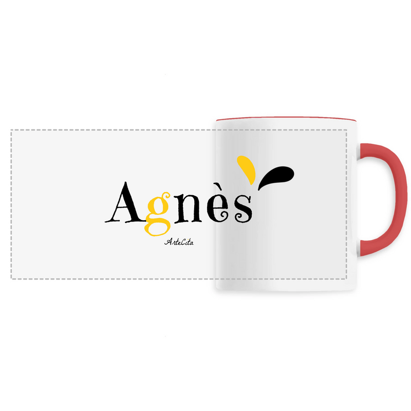 Cadeau anniversaire : Mug - Agnès - 6 Coloris - Cadeau Original - Cadeau Personnalisable - Cadeaux-Positifs.com -Unique-Rouge-