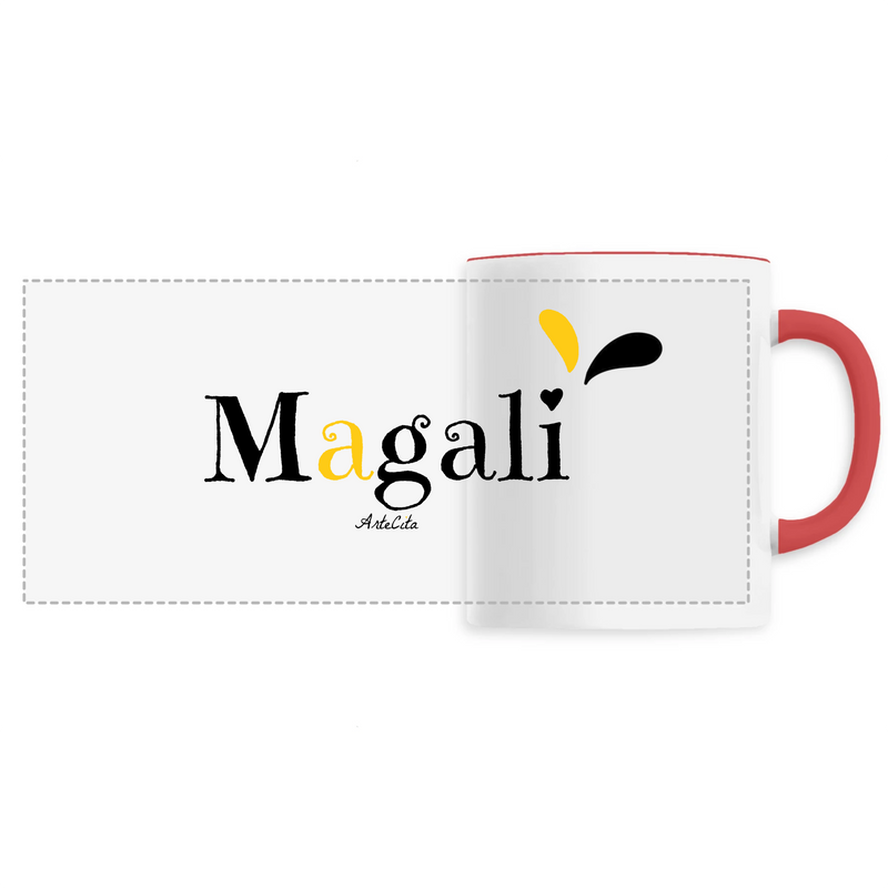 Cadeau anniversaire : Mug - Magali - 6 Coloris - Cadeau Original - Cadeau Personnalisable - Cadeaux-Positifs.com -Unique-Rouge-