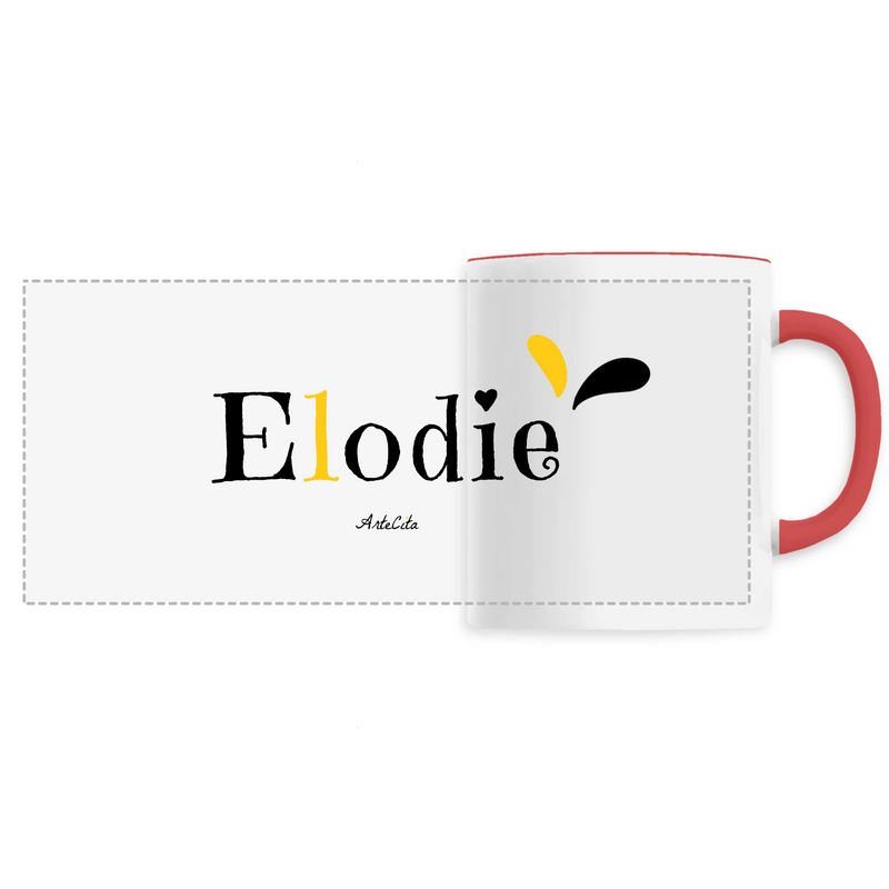 Cadeau anniversaire : Mug - Elodie - 6 Coloris - Cadeau Original - Cadeau Personnalisable - Cadeaux-Positifs.com -Unique-Rouge-