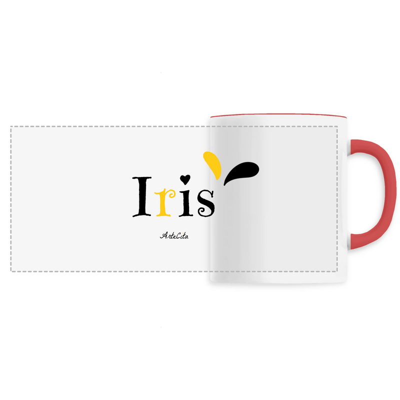 Cadeau anniversaire : Mug - Iris - 6 Coloris - Cadeau Original - Cadeau Personnalisable - Cadeaux-Positifs.com -Unique-Rouge-