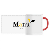 Mug - Manu - 6 Coloris - Cadeau Original - Cadeau Personnalisable - Cadeaux-Positifs.com -Unique-Rouge-