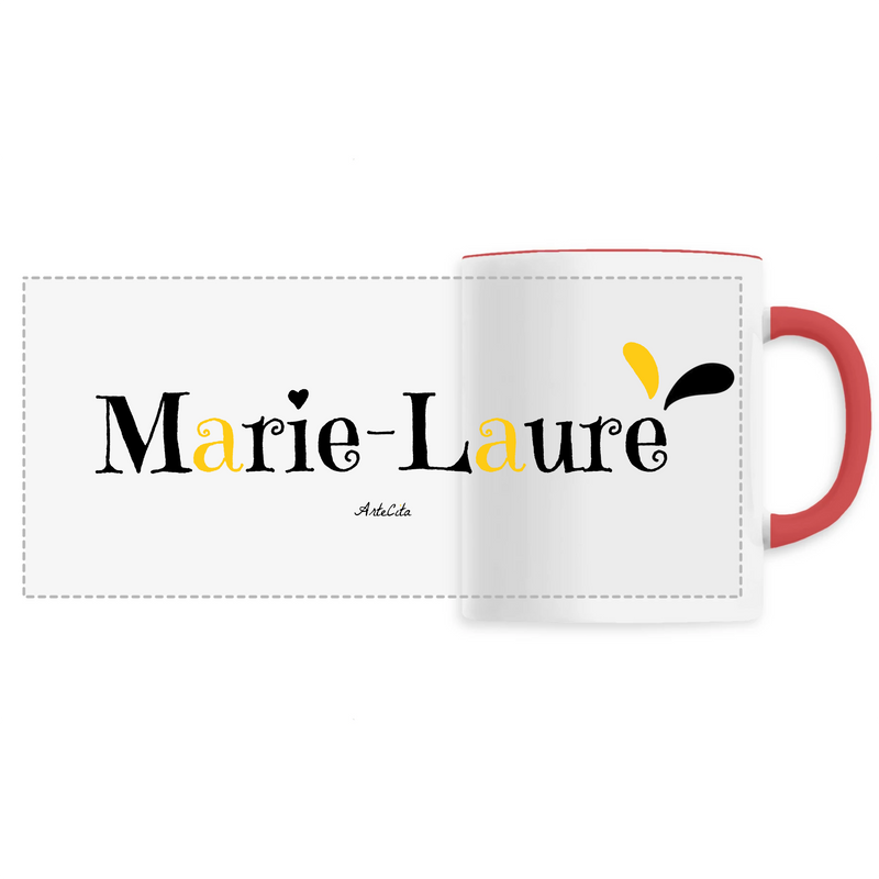 Cadeau anniversaire : Mug - Marie-Laure - 6 Coloris - Cadeau Original - Cadeau Personnalisable - Cadeaux-Positifs.com -Unique-Rouge-