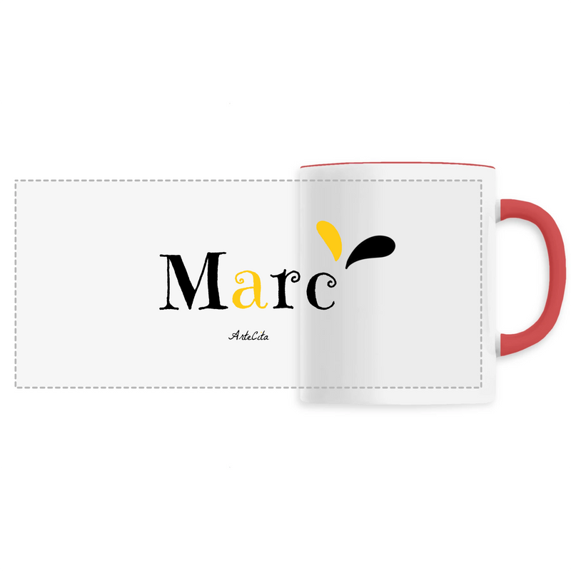 Cadeau anniversaire : Mug - Marc - 6 Coloris - Cadeau Original - Cadeau Personnalisable - Cadeaux-Positifs.com -Unique-Rouge-