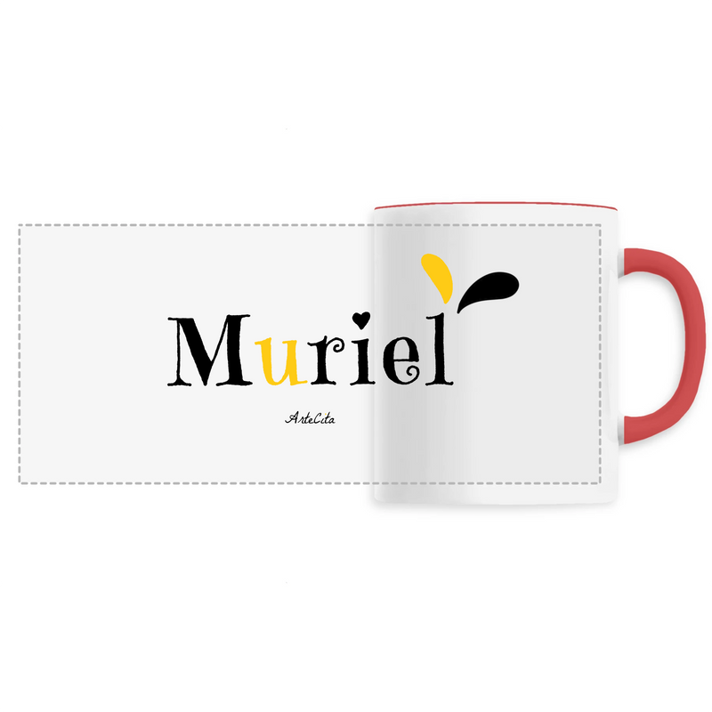 Cadeau anniversaire : Mug - Muriel - 6 Coloris - Cadeau Original - Cadeau Personnalisable - Cadeaux-Positifs.com -Unique-Rouge-