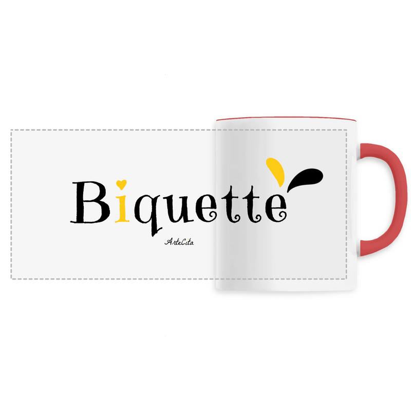 Cadeau anniversaire : Mug - Biquette - 6 Coloris - Cadeau Original - Cadeau Personnalisable - Cadeaux-Positifs.com -Unique-Rouge-