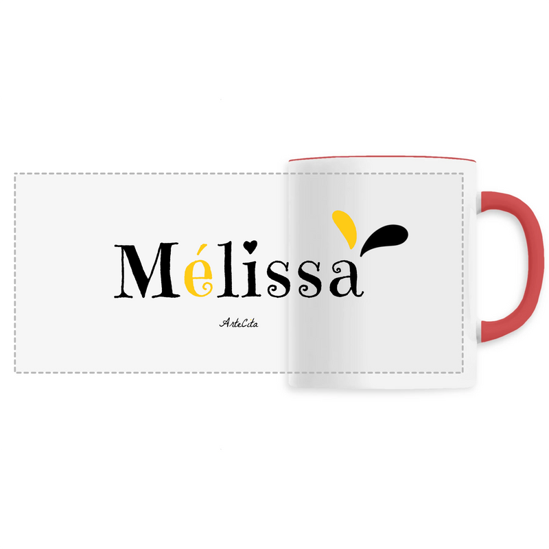 Cadeau anniversaire : Mug - Mélissa - 6 Coloris - Cadeau Original - Cadeau Personnalisable - Cadeaux-Positifs.com -Unique-Rouge-