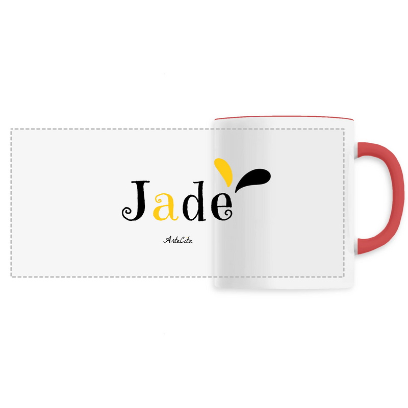 Cadeau anniversaire : Mug - Jade - 6 Coloris - Cadeau Original - Cadeau Personnalisable - Cadeaux-Positifs.com -Unique-Rouge-