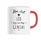 Mug - Léo est trop Génial - 6 Coloris - Cadeau Original - Cadeau Personnalisable - Cadeaux-Positifs.com -Unique-Rouge-