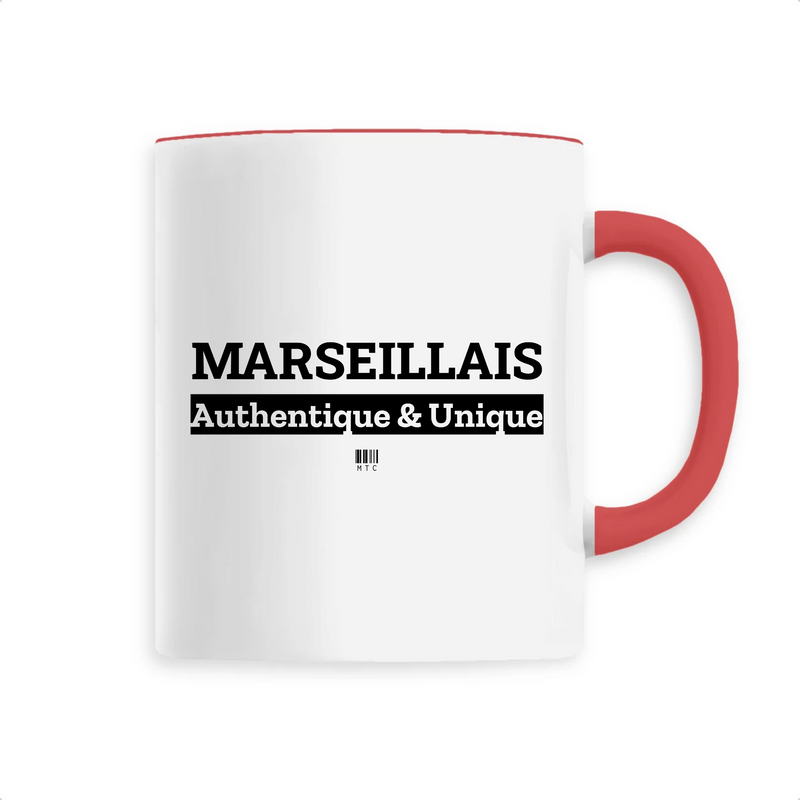 Cadeau anniversaire : Mug - Marseillais - 6 Coloris - Cadeau Original - Cadeau Personnalisable - Cadeaux-Positifs.com -Unique-Rouge-