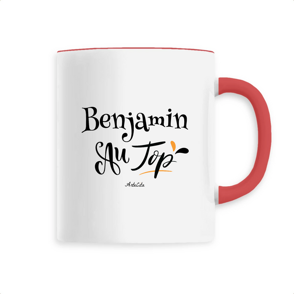 Mug - Benjamin au Top - 6 Coloris - Cadeau Original - Cadeau Personnalisable - Cadeaux-Positifs.com -Unique-Rouge-