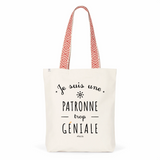 Tote Bag Premium - Patronne trop Géniale - 2 Coloris - Cadeau Durable - Cadeau Personnalisable - Cadeaux-Positifs.com -Unique-Rouge-