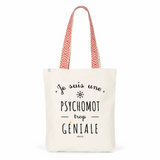 Tote Bag Premium - Psychomot trop Géniale - 2 Coloris - Cadeau Durable - Cadeau Personnalisable - Cadeaux-Positifs.com -Unique-Rouge-