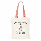 Tote Bag Premium - CPE trop Géniale - 2 Coloris - Cadeau Durable - Cadeau Personnalisable - Cadeaux-Positifs.com -Unique-Rouge-