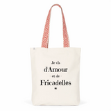 Tote Bag Premium - Amour et Fricadelles - 2 Coloris - Cadeau Durable - Cadeau Personnalisable - Cadeaux-Positifs.com -Unique-Rouge-