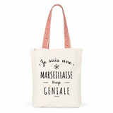 Tote Bag Premium - Marseillaise trop Géniale - 2 Coloris - Cadeau Durable - Cadeau Personnalisable - Cadeaux-Positifs.com -Unique-Rouge-