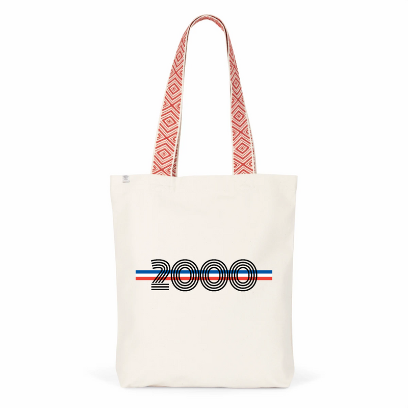 Cadeau anniversaire : Tote Bag Premium - Année 2000 - 2 Coloris - Cadeau Durable - Cadeau Personnalisable - Cadeaux-Positifs.com -Unique-Rouge-