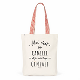 Tote Bag Premium - Camille est trop Géniale - 2 Coloris - Cadeau Durable - Cadeau Personnalisable - Cadeaux-Positifs.com -Unique-Rouge-