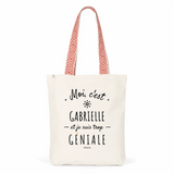 Tote Bag Premium - Gabrielle est trop Géniale - 2 Coloris - Cadeau Durable - Cadeau Personnalisable - Cadeaux-Positifs.com -Unique-Rouge-