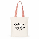 Tote Bag Premium - Collègue au Top - 2 Coloris - Cadeau Durable - Cadeau Personnalisable - Cadeaux-Positifs.com -Unique-Rouge-