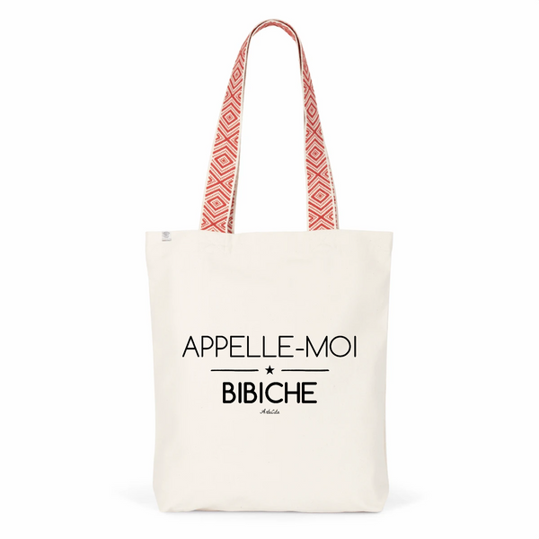 Tote Bag Premium - Appelle-moi Bibiche - 2 Coloris - Cadeau Durable - Cadeau Personnalisable - Cadeaux-Positifs.com -Unique-Rouge-