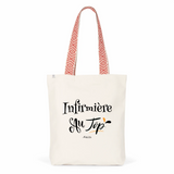 Tote Bag Premium - Infirmière au Top - 2 Coloris - Cadeau Durable - Cadeau Personnalisable - Cadeaux-Positifs.com -Unique-Rouge-