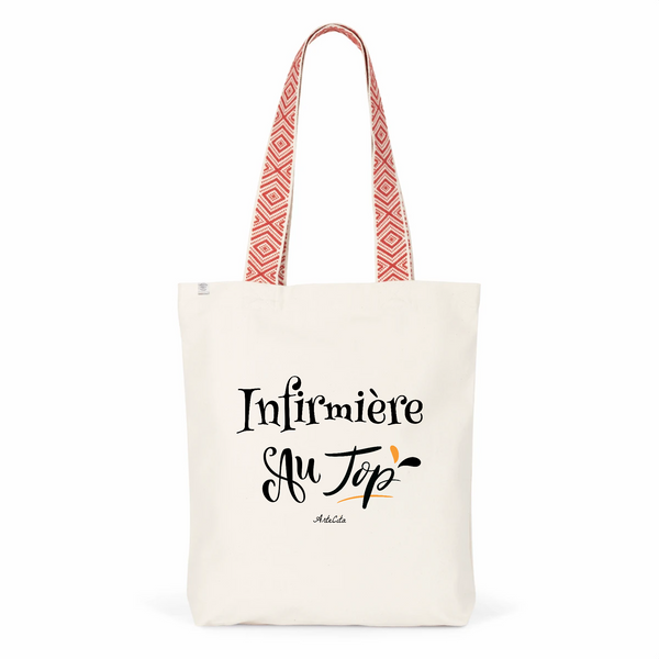 Tote Bag Premium - Infirmière au Top - 2 Coloris - Cadeau Durable - Cadeau Personnalisable - Cadeaux-Positifs.com -Unique-Rouge-