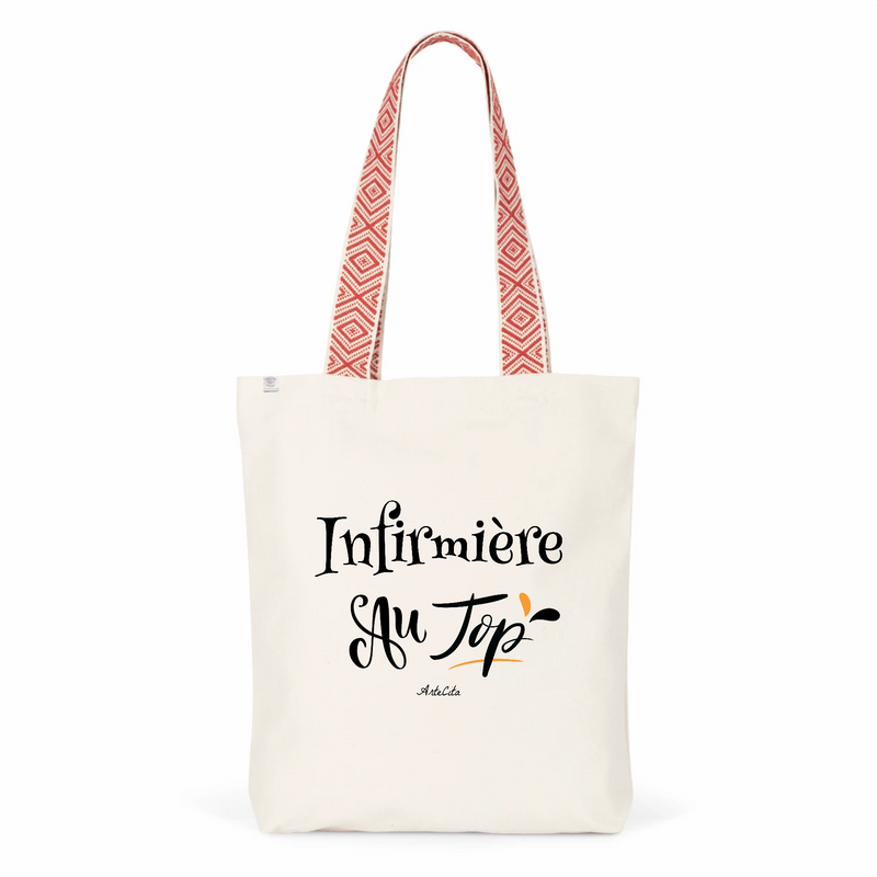 Cadeau anniversaire : Tote Bag Premium - Infirmière au Top - 2 Coloris - Cadeau Durable - Cadeau Personnalisable - Cadeaux-Positifs.com -Unique-Rouge-